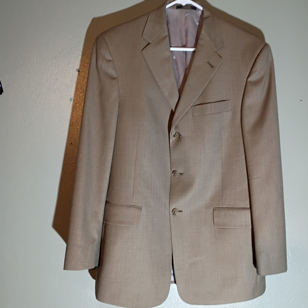 Hart Schaffner Marx Blazer Mens 40R Tan 3 Button Sport Coat Dillard's - Picture 7 of 15